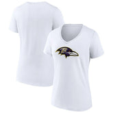 Baltimore Ravens Women's Primary Team Logo V-Neck T-Shirt White - NFL