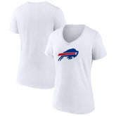Buffalo Bills Women's Primary Team Logo V-Neck T-Shirt White - NFL