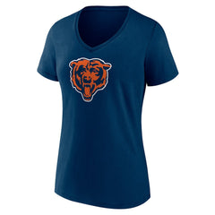 Chicago Bears Women's Primary Team Logo V-Neck T-Shirt Navy - NFL