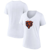 Chicago Bears Women's Primary Team Logo V-Neck T-Shirt White - NFL