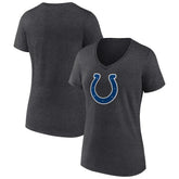 Indianapolis Colts Women's Primary Team Logo V-Neck T-Shirt Charcoal - NFL