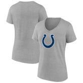 Indianapolis Colts Women's Primary Team Logo V-Neck T-Shirt Heather Gray - NFL