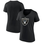 Las Vegas Raiders Women's Primary Team Logo V-Neck T-Shirt Black - NFL