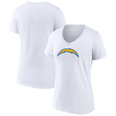 Los Angeles Chargers Women's Primary Team Logo V-Neck T-Shirt White - NFL