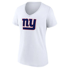 New York Giants Women's Primary Team Logo V-Neck T-Shirt White - NFL