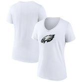 Philadelphia Eagles Women's Primary Team Logo V-Neck T-Shirt White - NFL