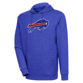 Buffalo Bills Antigua Action Chenille Pullover Hoodie Heathered Royal - NFL
