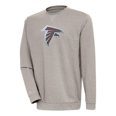 Atlanta Falcons Antigua Reward Chenille Pullover Crewneck Sweatshirt Oatmeal - NFL