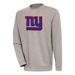 New York Giants Antigua Reward Chenille Pullover Crewneck Sweatshirt Oatmeal - NFL