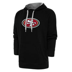 San Francisco 49ers Antigua Victory Chenille Pullover Hoodie Black - NFL