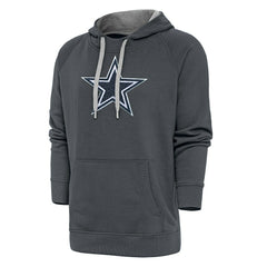 Dallas Cowboys Antigua Victory Chenille Pullover Hoodie Charcoal - NFL