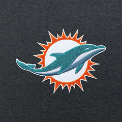 Miami Dolphins Antigua Victory Chenille Pullover Hoodie Charcoal - NFL