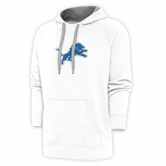 Detroit Lions Antigua Victory Chenille Pullover Hoodie White - NFL