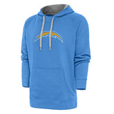 Los Angeles Chargers Antigua Victory Chenille Pullover Hoodie Powder Blue - NFL