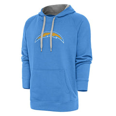 Los Angeles Chargers Antigua Victory Chenille Pullover Hoodie Powder Blue - NFL