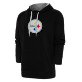 Pittsburgh Steelers Antigua Victory Chenille Pullover Hoodie Black - NFL