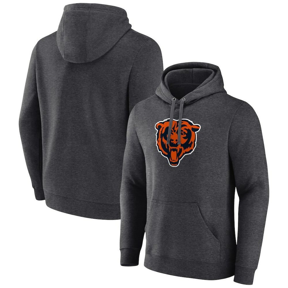 Chicago Bears Primary Team Logo Fitted Pullover Hoodie Charcoal - NFL