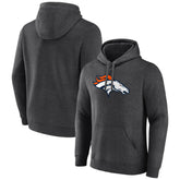 Denver Broncos Primary Team Logo Fitted Pullover Hoodie Charcoal - NFL