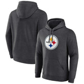 Pittsburgh Steelers Primary Team Logo Fitted Pullover Hoodie Charcoal - NFL