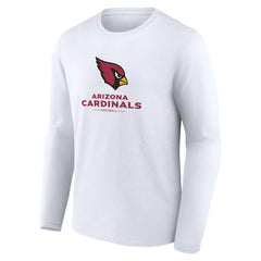 Arizona Cardinals Logo Team Lockup Long Sleeve T-Shirt White - NFL
