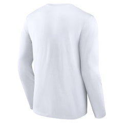 Green Bay Packers Logo Team Lockup Long Sleeve T-Shirt White - NFL