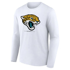 Jacksonville Jaguars Logo Team Lockup Long Sleeve T-Shirt White - NFL