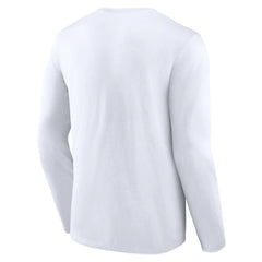 New Orleans Saints Logo Team Lockup Long Sleeve T-Shirt White - NFL
