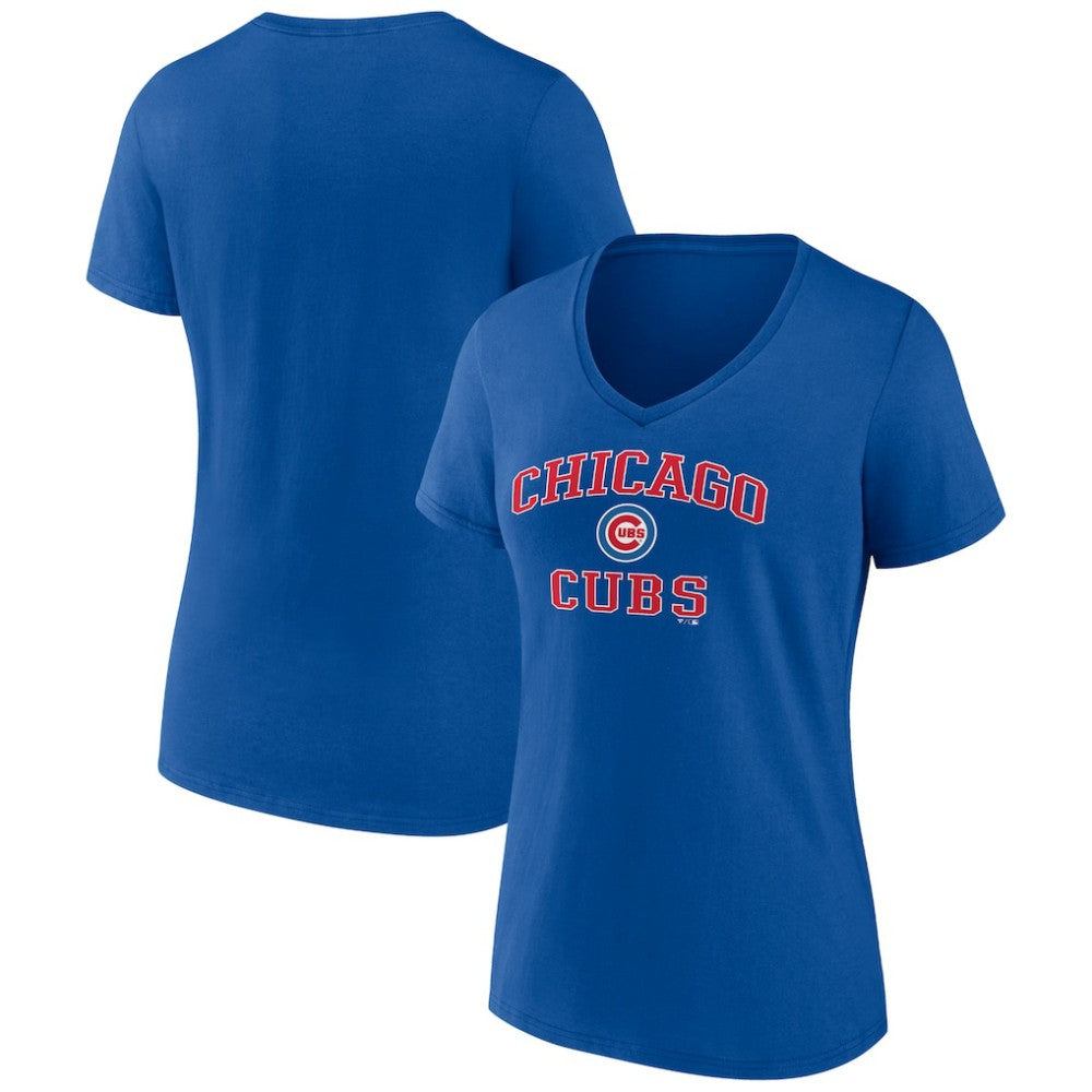 Chicago Cubs Women's Heart and Soul V-Neck T-Shirt discount