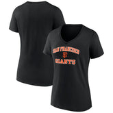 San Francisco Giants Women's Heart and Soul V-Neck T-Shirt Lifestyle