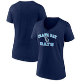 Tampa Bay Rays Women's Heart and Soul V-Neck T-Shirt discount