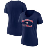 Washington Nationals Women's Heart and Soul V-Neck T-Shirt Sale