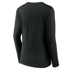 Jacksonville Jaguars Women's Logo Team Lockup Long Sleeve V-Neck T-Shirt Black - NFL