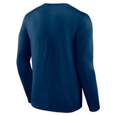 Chicago Bears Logo Team Lockup Long Sleeve T-Shirt Navy - NFL