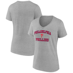 Philadelphia Phillies Women's Heart and Soul V-Neck T-Shirt On Sale
