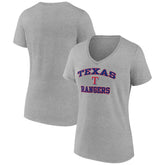 Texas Rangers Women's Heart and Soul V-Neck T-Shirt for sale
