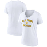 San Diego Padres Women's Heart and Soul V-Neck T-Shirt Lifestyle