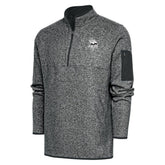 Minnesota Vikings Antigua Metallic Logo Fortune Quarter-Zip Jacket Heather Charcoal - NFL