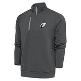 Arizona Cardinals Antigua Metallic Logo Generation Quarter-Zip Pullover Top Charcoal - NFL