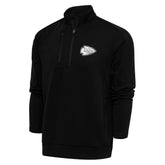 Kansas City Chiefs Antigua Metallic Logo Generation Quarter-Zip Pullover Top Black - NFL