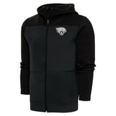 Jacksonville Jaguars Antigua Metallic Logo Protect Full-Zip Hoodie Charcoal/Black - NFL