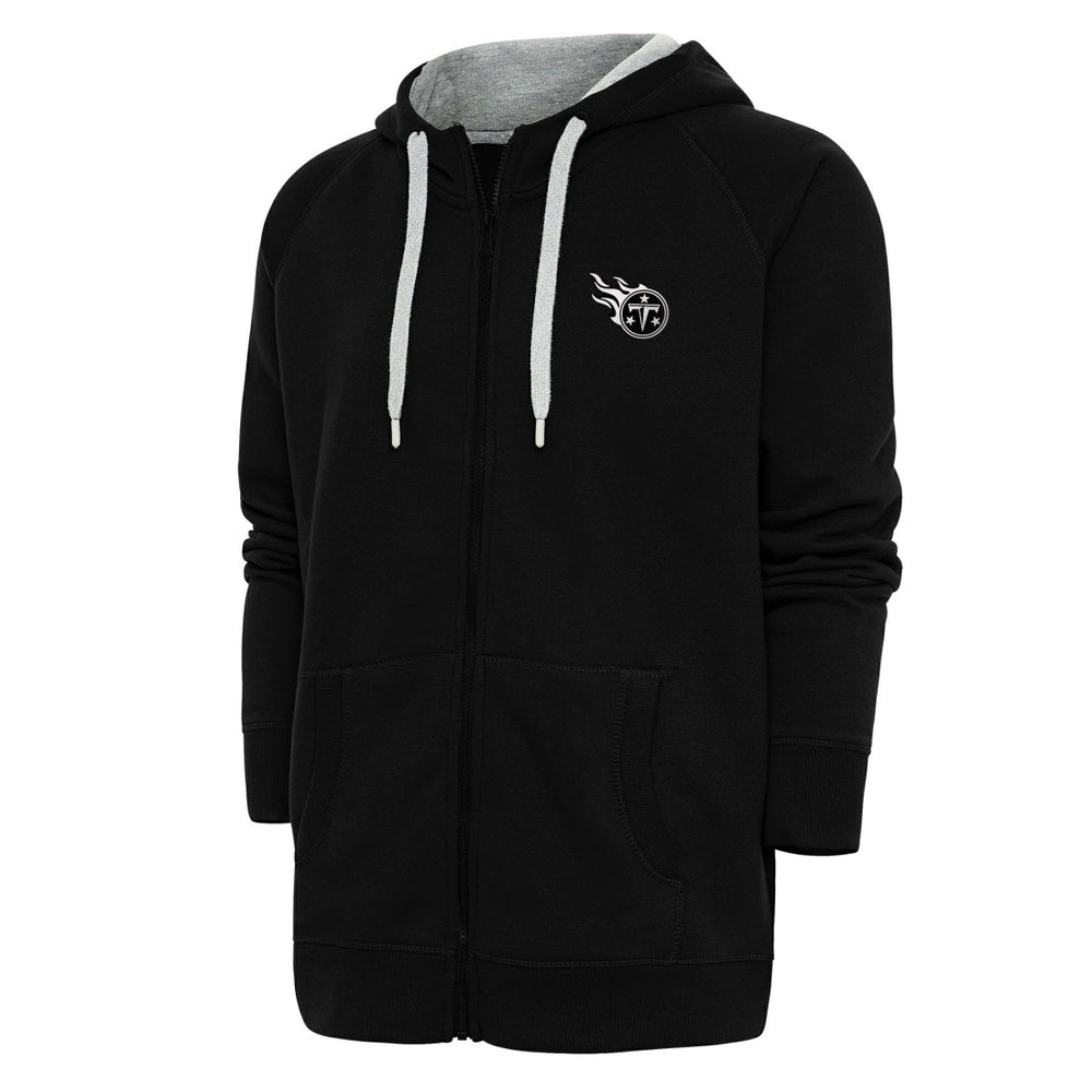 Tennessee Titans Antigua Metallic Logo Victory Full-Zip Hoodie Black - NFL