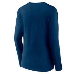 Houston Texans Women's Logo Team Lockup Long Sleeve V-Neck T-Shirt Navy - NFL