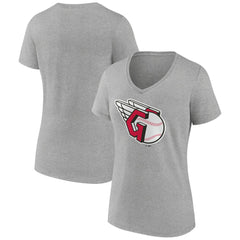 Cleveland Guardians Women's Official Logo V-Neck T-Shirt Sale