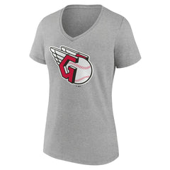 Cleveland Guardians Women's Official Logo V-Neck T-Shirt Sale