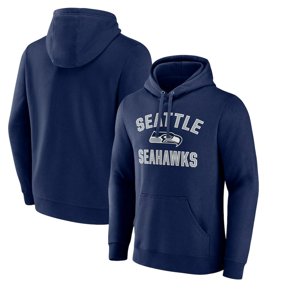 Seattle Seahawks Victory Arch Fitted Pullover Hoodie College Navy - NFL