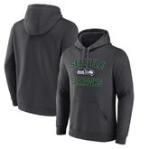 Seattle Seahawks Victory Arch Fitted Pullover Hoodie Charcoal - NFL