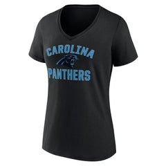 Carolina Panthers Women's Victory Arch Team V-Neck T-Shirt Black - NFL