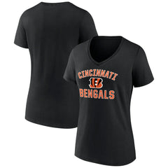 Cincinnati Bengals Women's Victory Arch Team V-Neck T-Shirt Black - NFL
