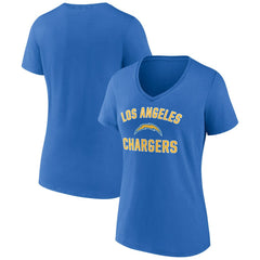 Los Angeles Chargers Women's Victory Arch Team V-Neck T-Shirt Powder Blue - NFL