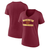 Washington Commanders Women's Victory Arch Team V-Neck T-Shirt Burgundy - NFL